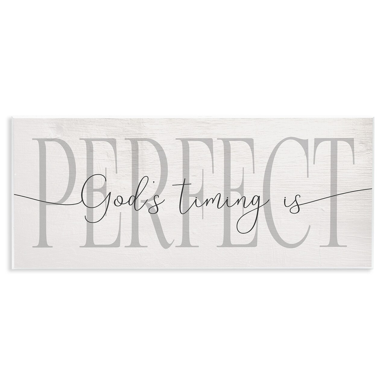 Stupell Industries God's Timing is Perfect Phrase Wall Plaque Art